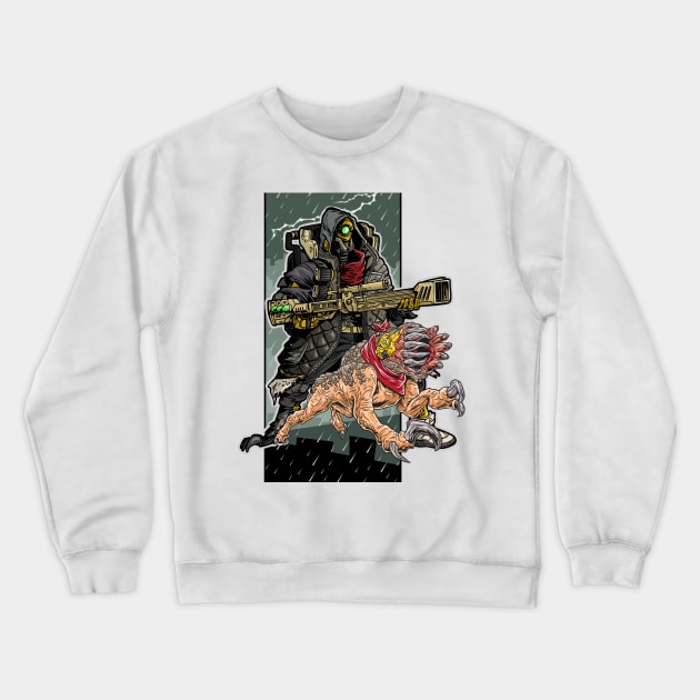 FL4K The Beastmaster With Guard Skag Borderlands 3 Rakk Attack! Crewneck Sweatshirt by ProjectX23Red